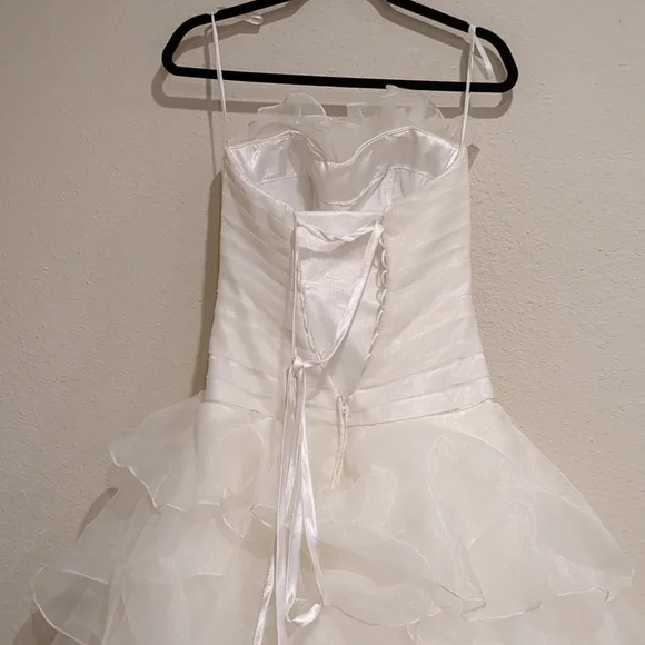 Stunning Allure Bridals Ivory Wedding Dress Size 4 - Picture 7 of 13